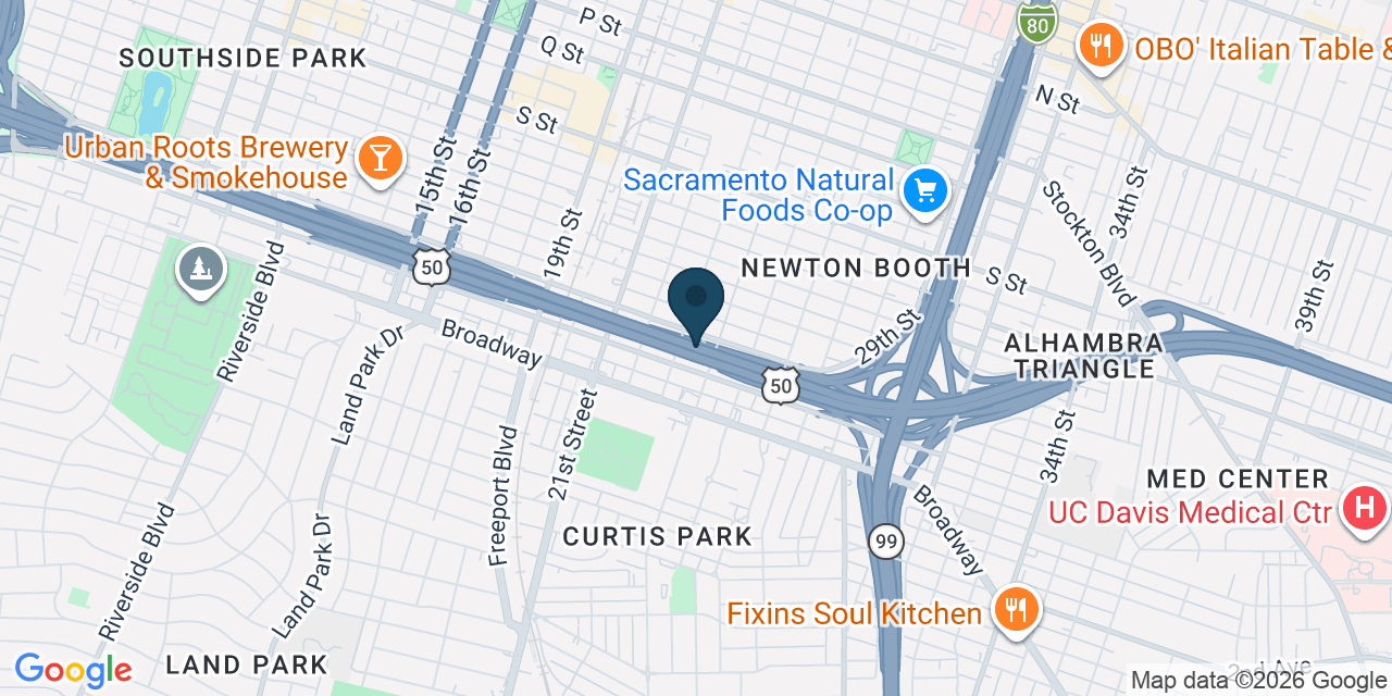 Map showing Sacramento, Sacramento County, CA