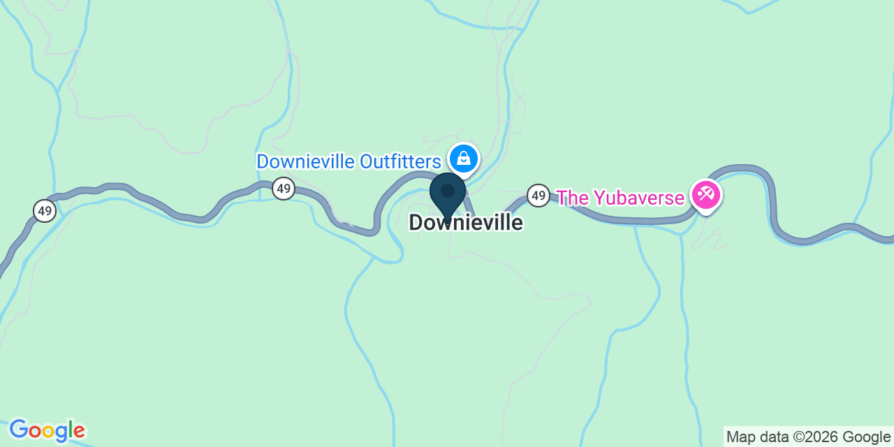 Map showing Downieville, Sierra County, CA
