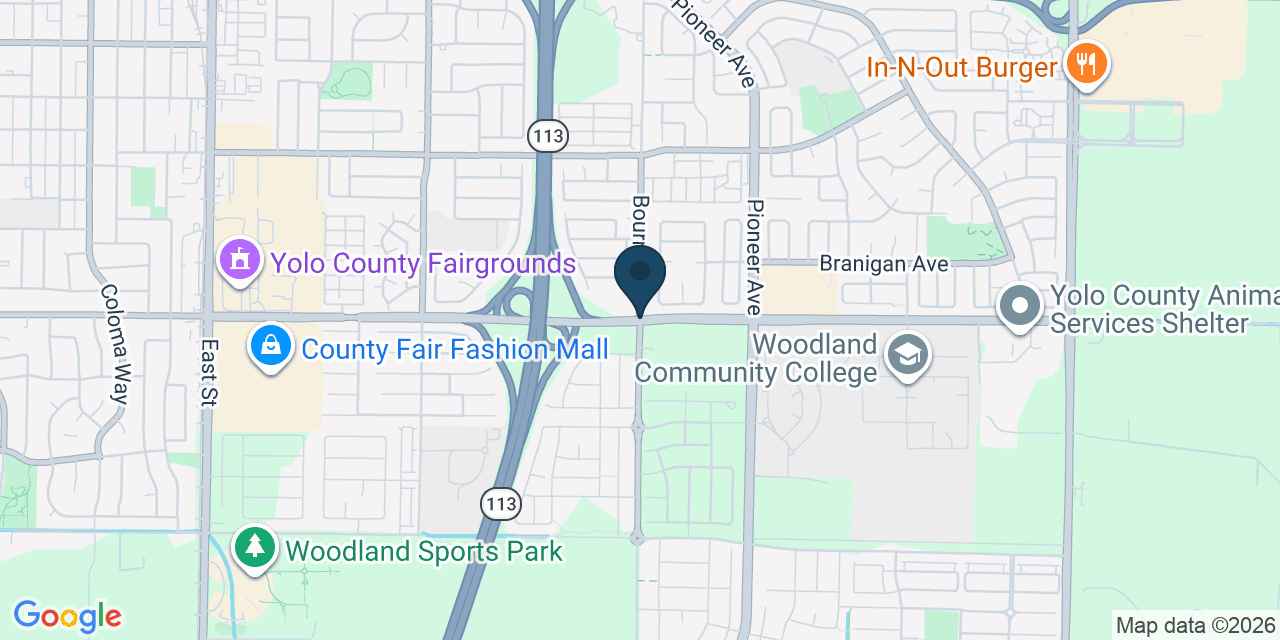 Map showing Yolo County, CA