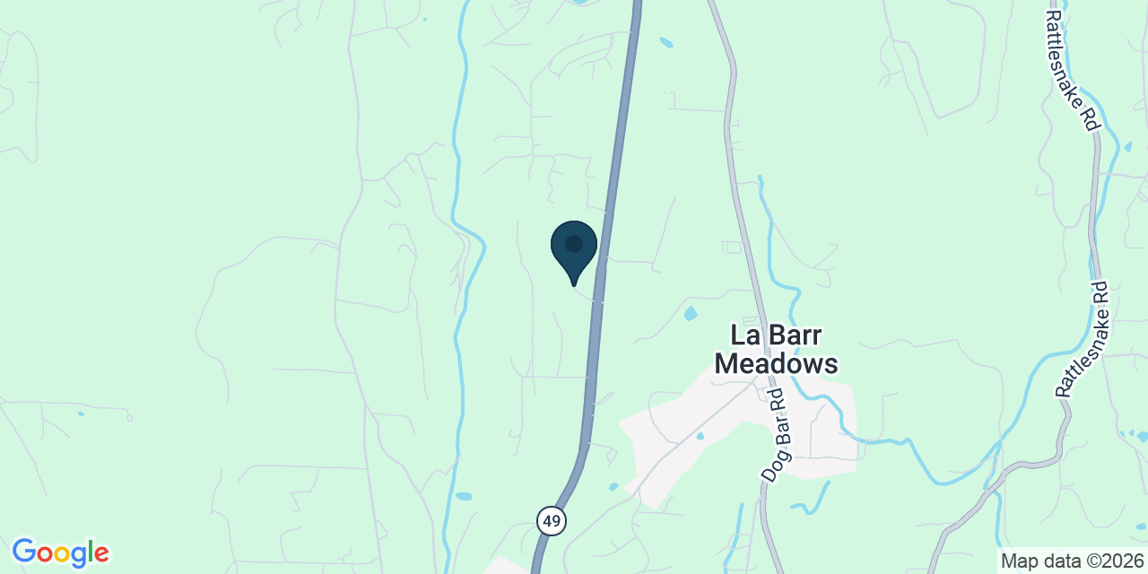 Map showing Nevada County, CA