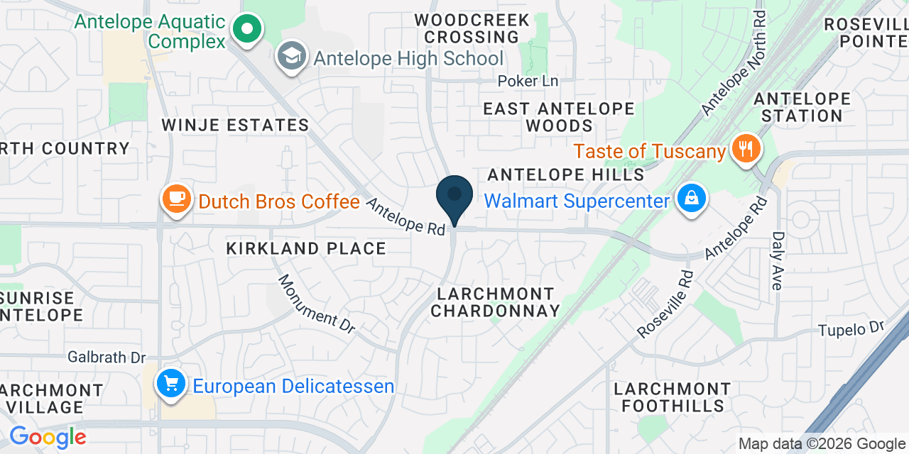 Map showing Antelope, Sacramento County, CA