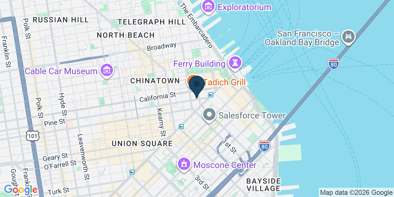 Map showing San Francisco, San Francisco County, CA