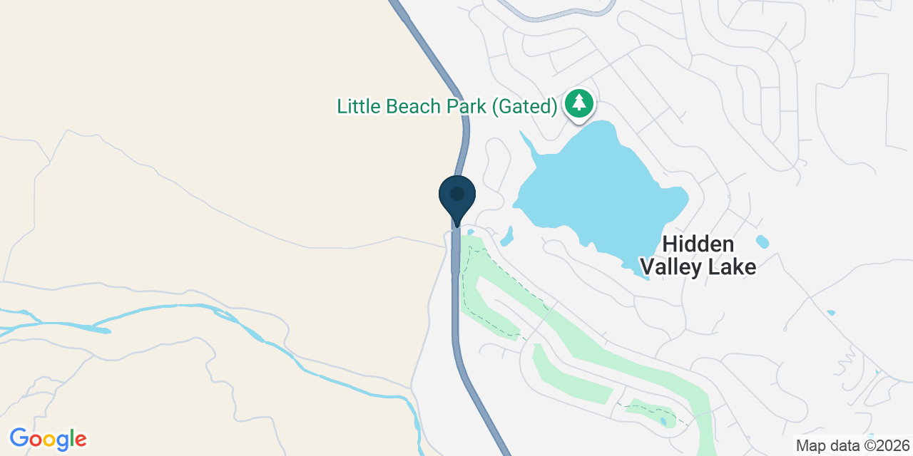 Map showing Hidden Valley Lake, Lake County, CA