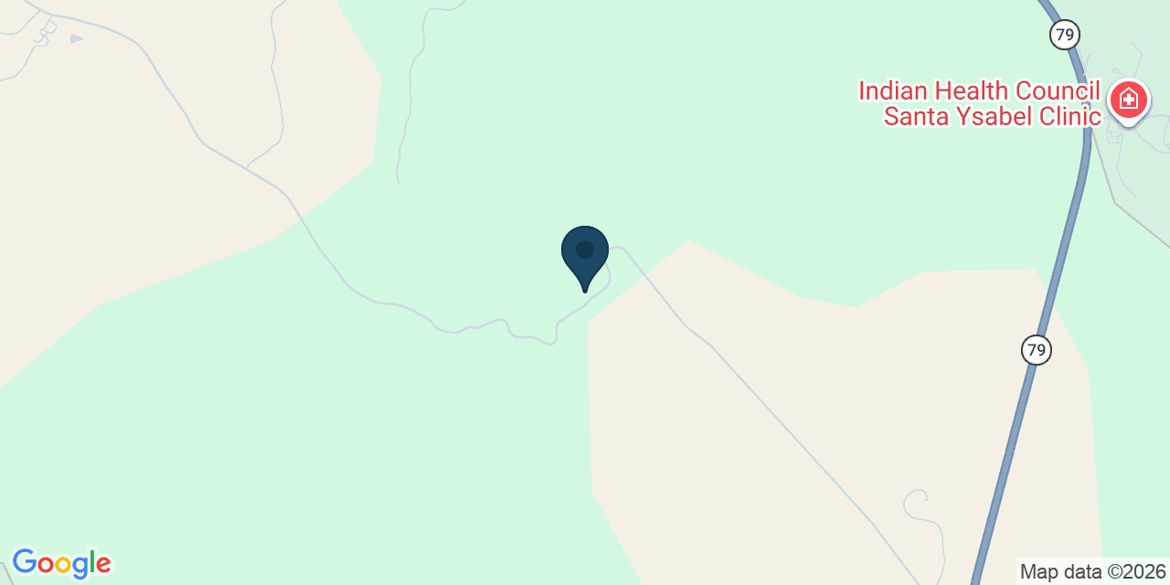 Map showing Santa Ysabel, San Diego County, CA