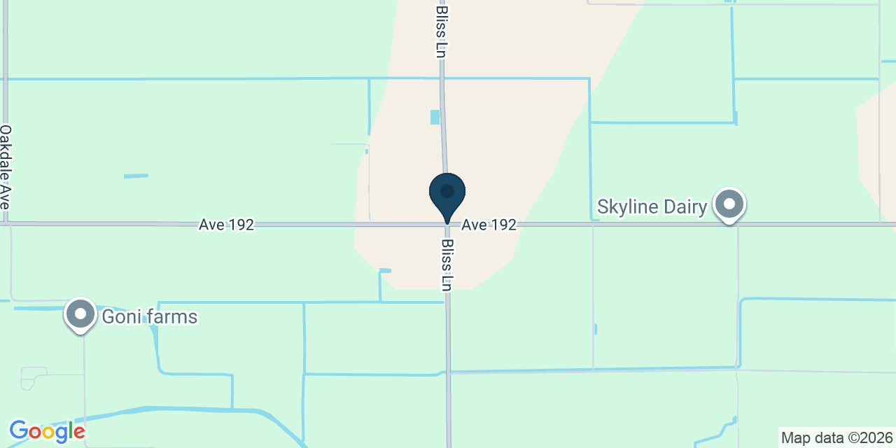 Map showing Tulare County, CA