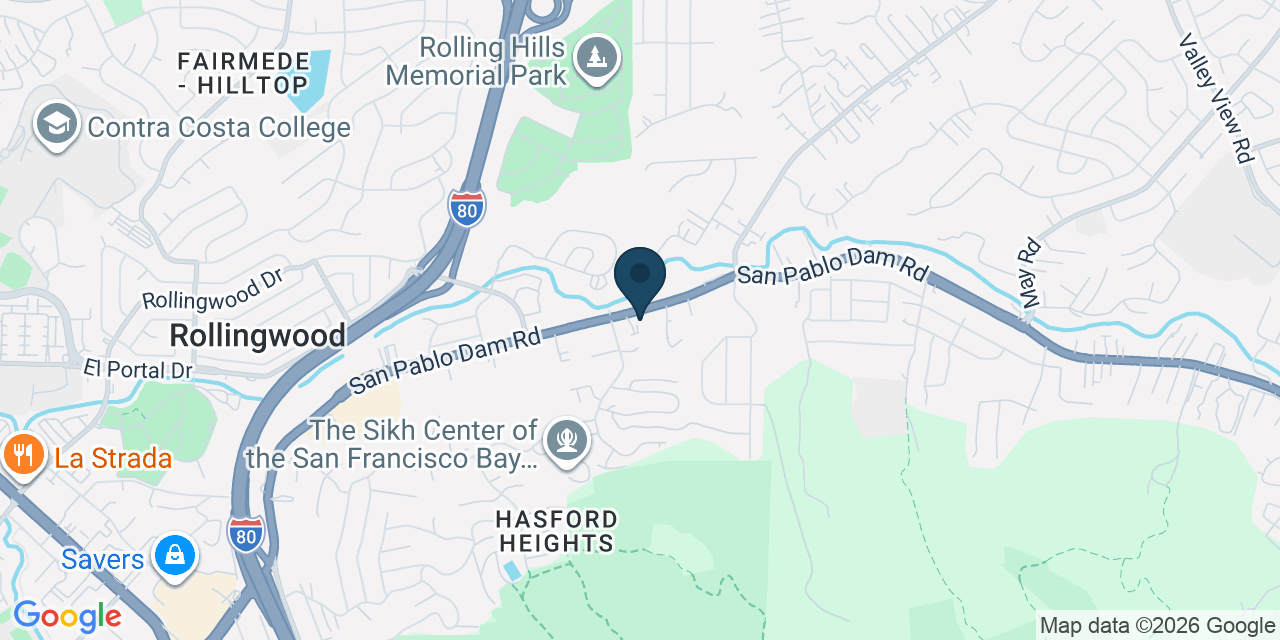 Map showing El Sobrante, Contra Costa County, CA
