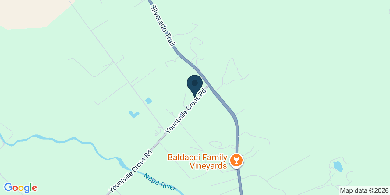 Map showing Yountville, Napa County, CA
