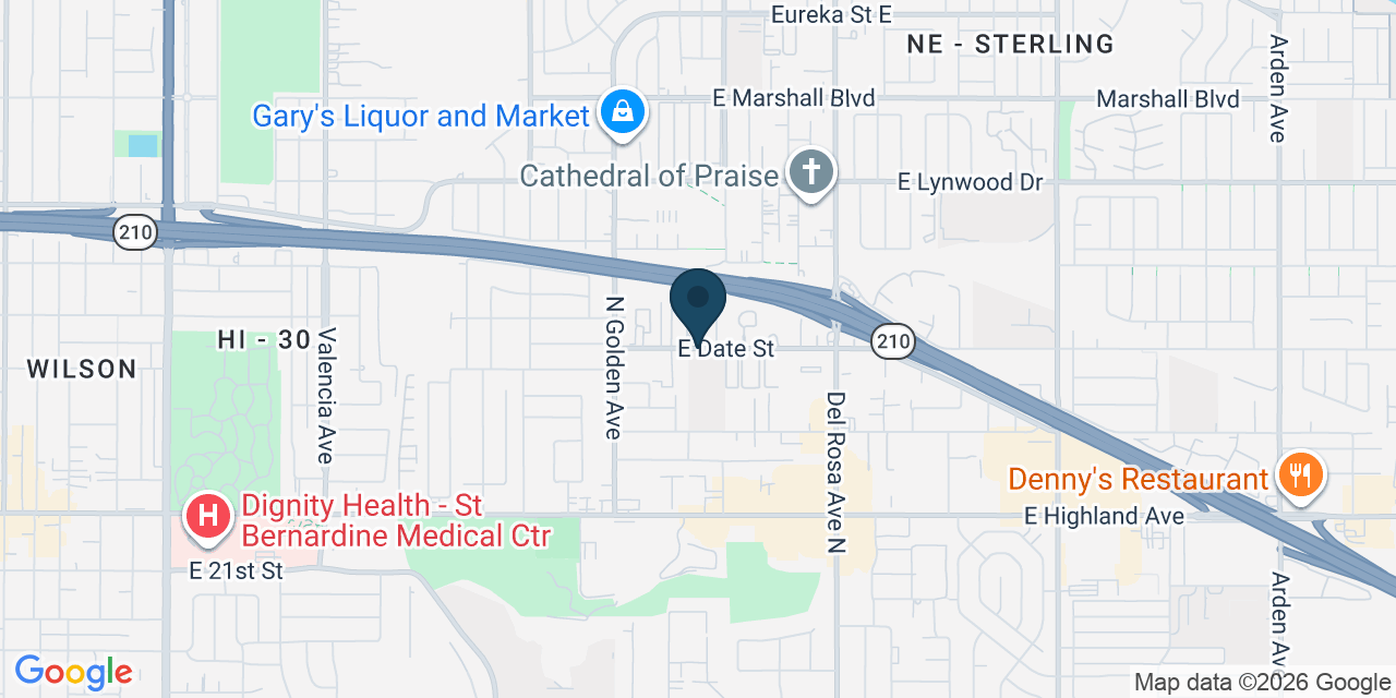 Map showing San Bernardino, San Bernardino County, CA