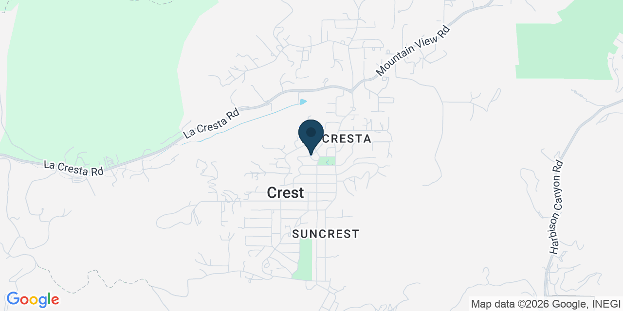 Map showing Crest, San Diego County, CA