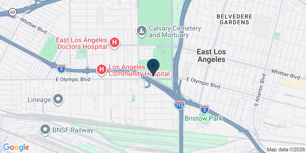 Map showing Los Angeles, Los Angeles County, CA