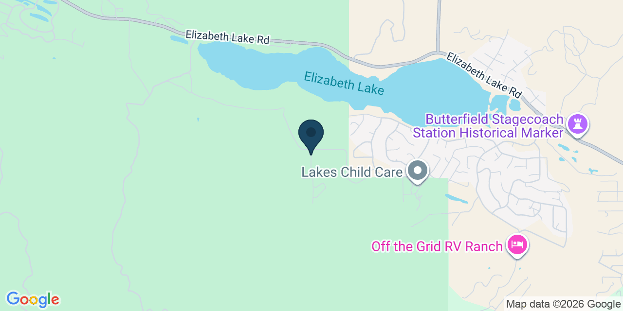 Map showing Elizabeth Lake, Los Angeles County, CA