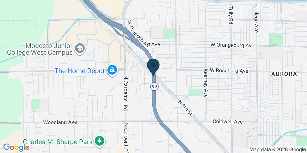 Map showing Modesto, Stanislaus County, CA