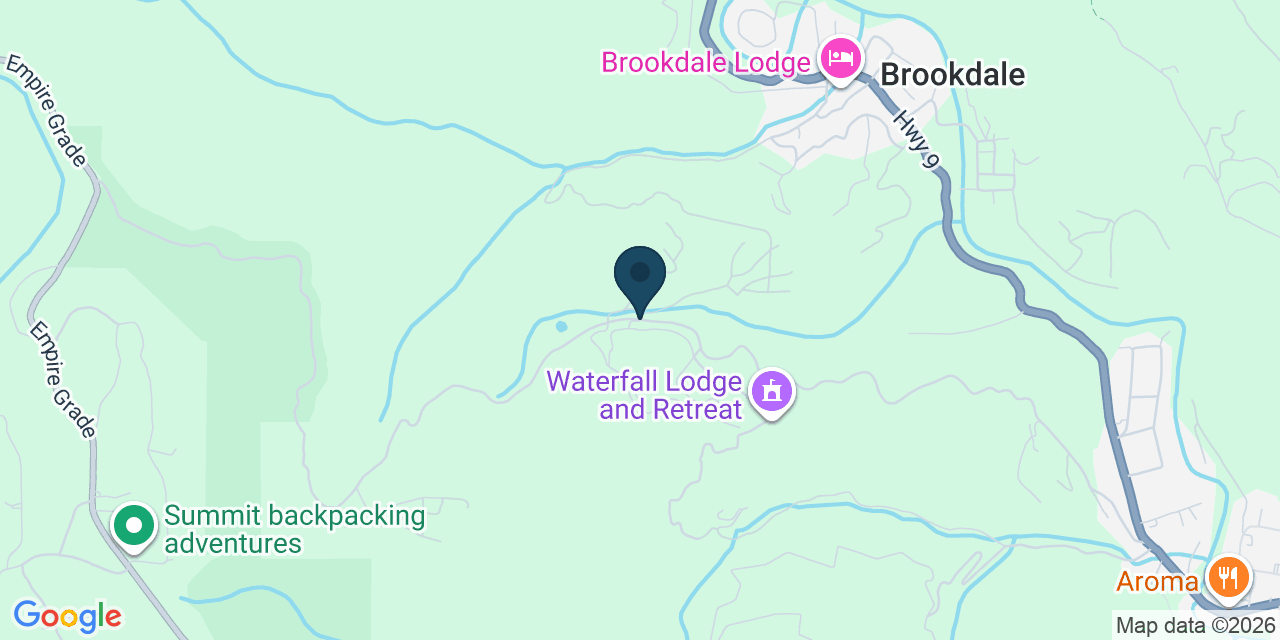 Map showing Brookdale, Santa Cruz County, CA