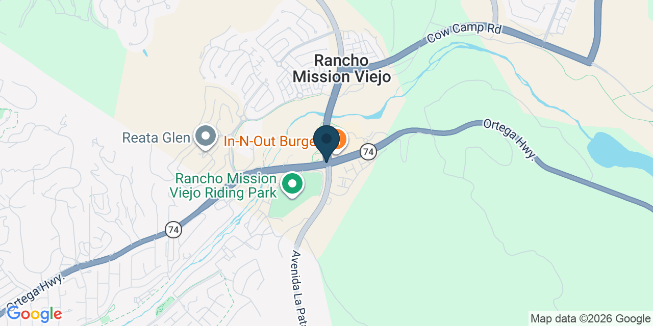 Map showing Orange County, CA