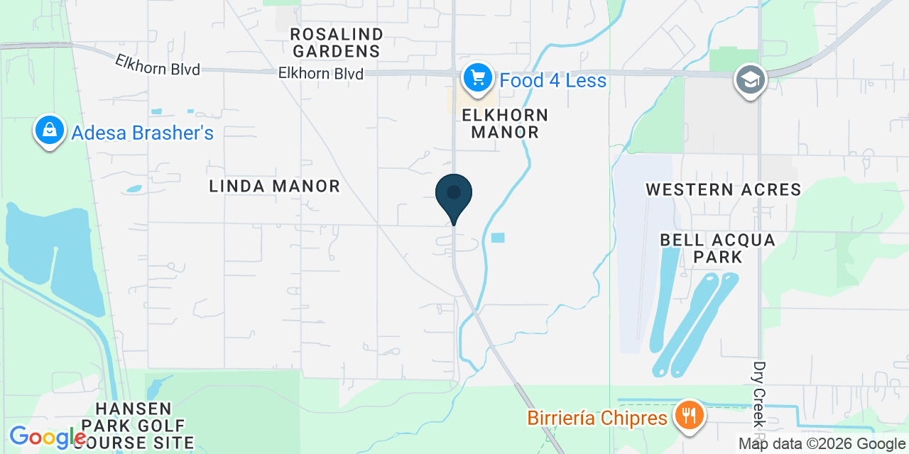 Map showing Rio Linda, Sacramento County, CA
