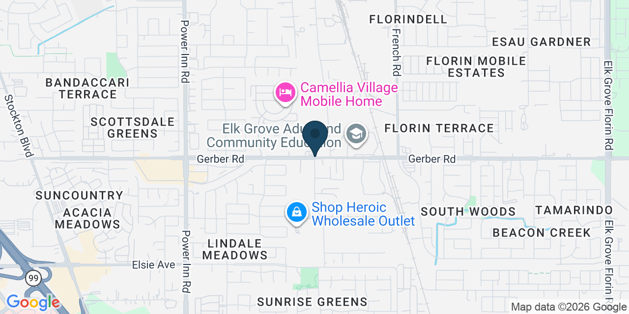 Map showing Florin, Sacramento County, CA