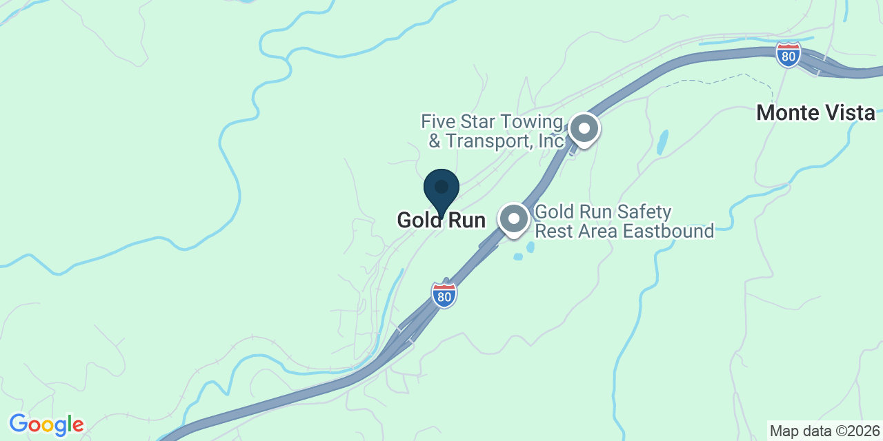 Map showing Gold Run, Placer County, CA