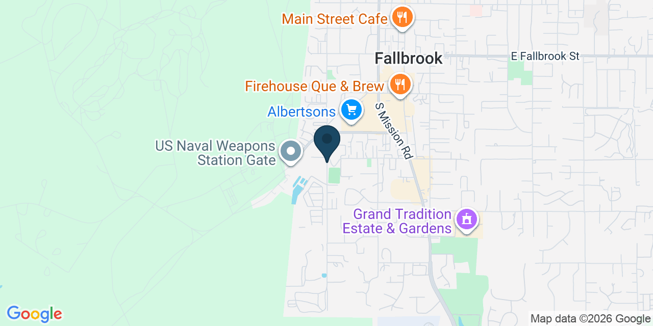 Map showing Fallbrook, San Diego County, CA