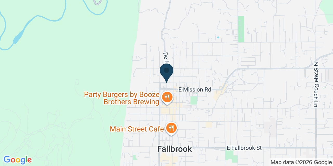 Map showing Fallbrook, San Diego County, CA