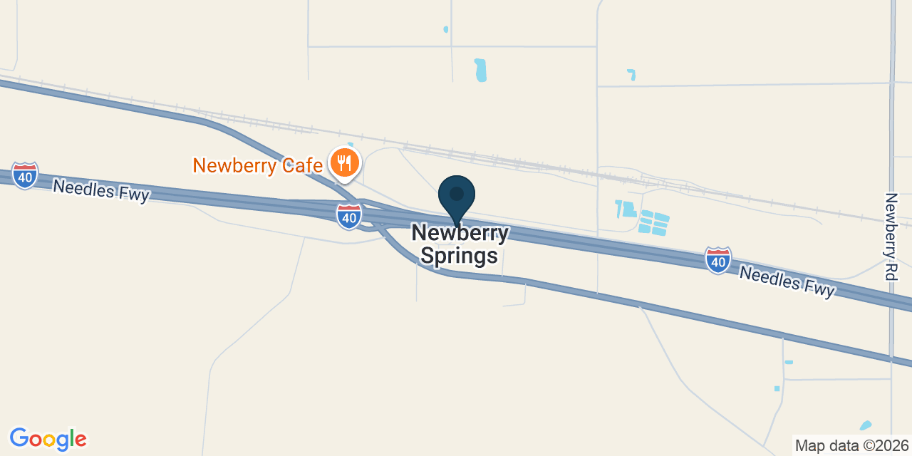 Map showing Newberry Springs, San Bernardino County, CA