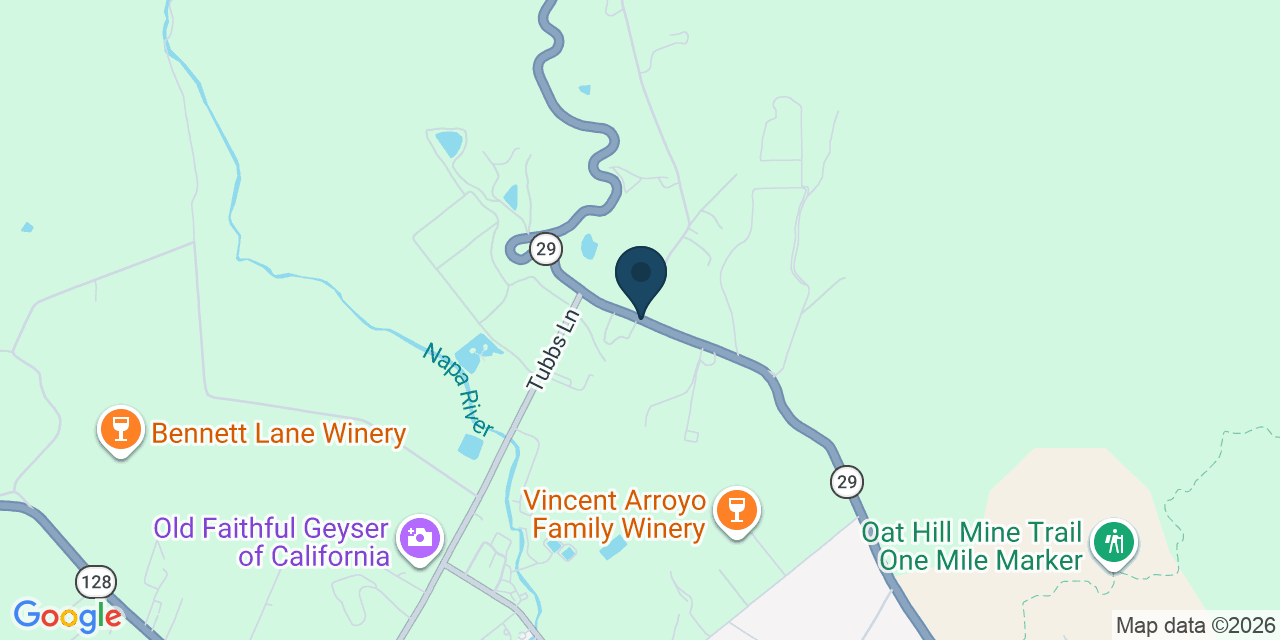 Map showing Napa County, CA