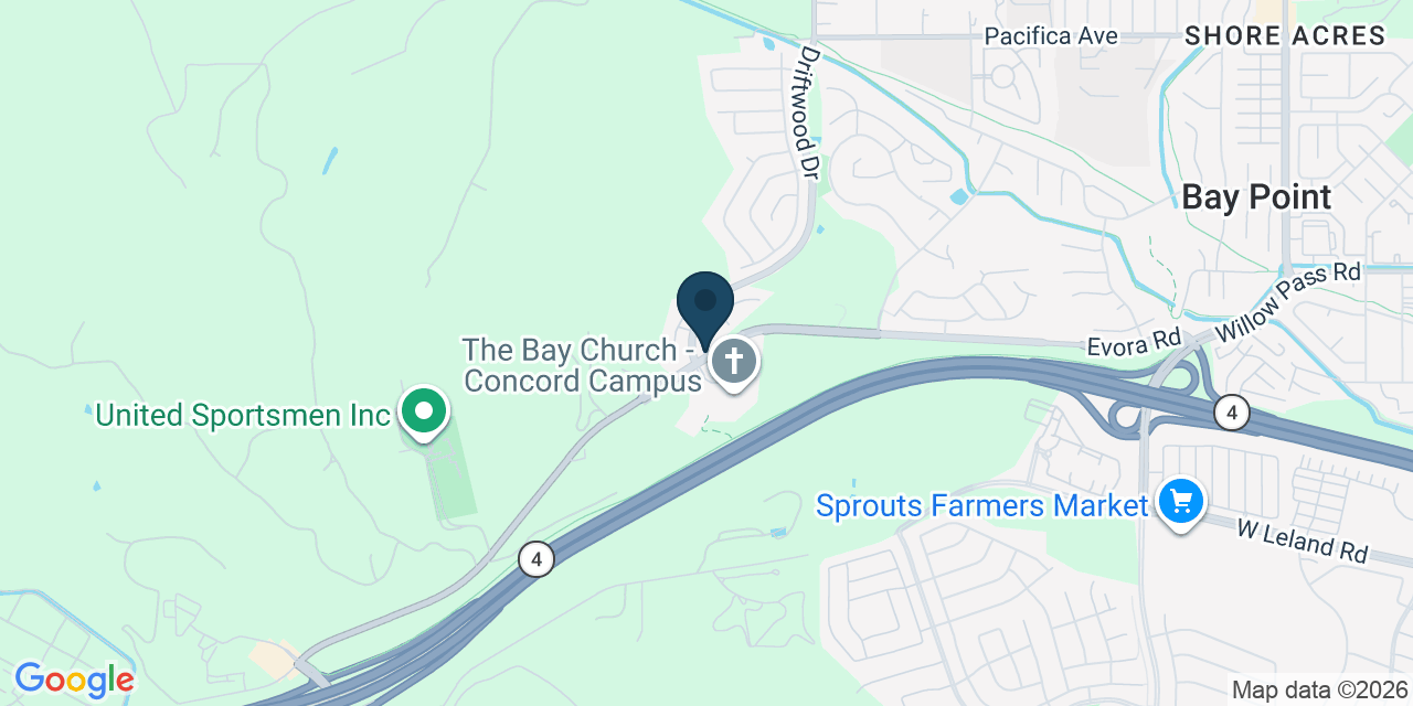 Map showing Bay Point, Contra Costa County, CA