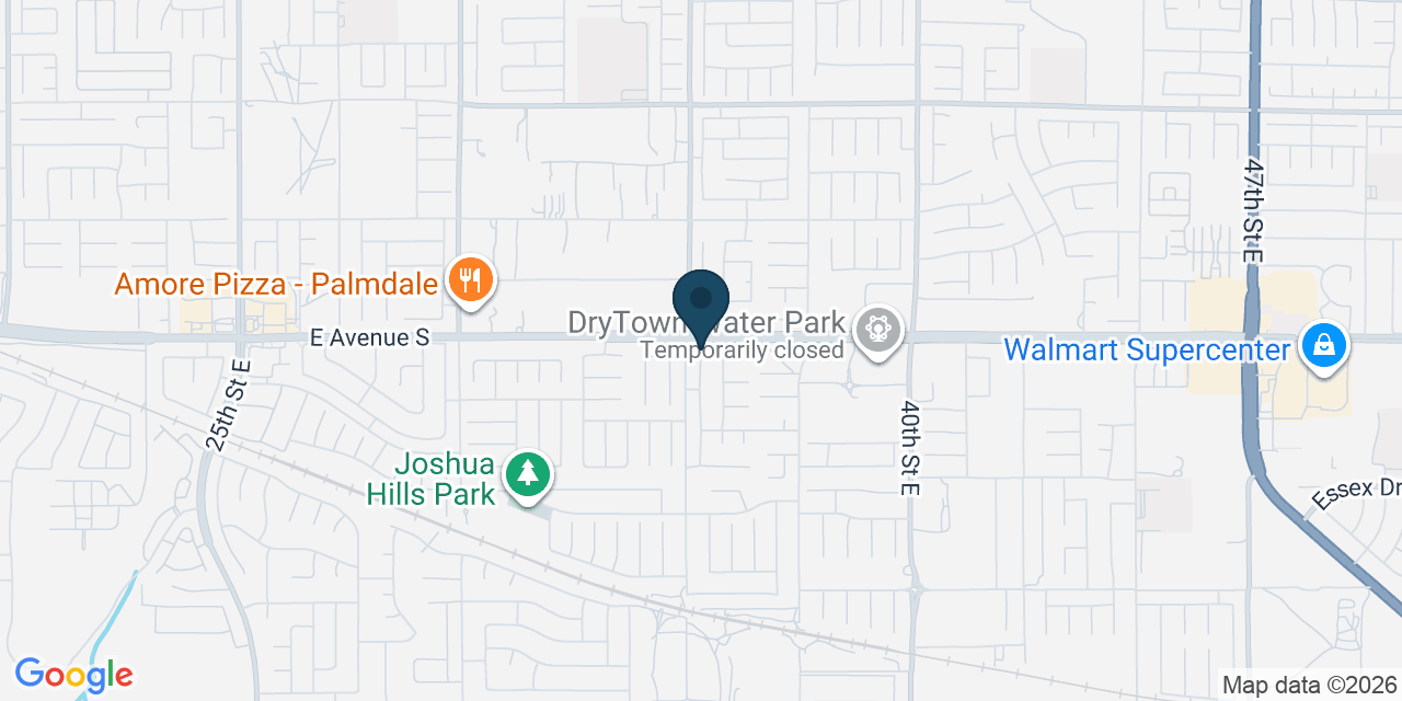 Map showing Palmdale, Los Angeles County, CA