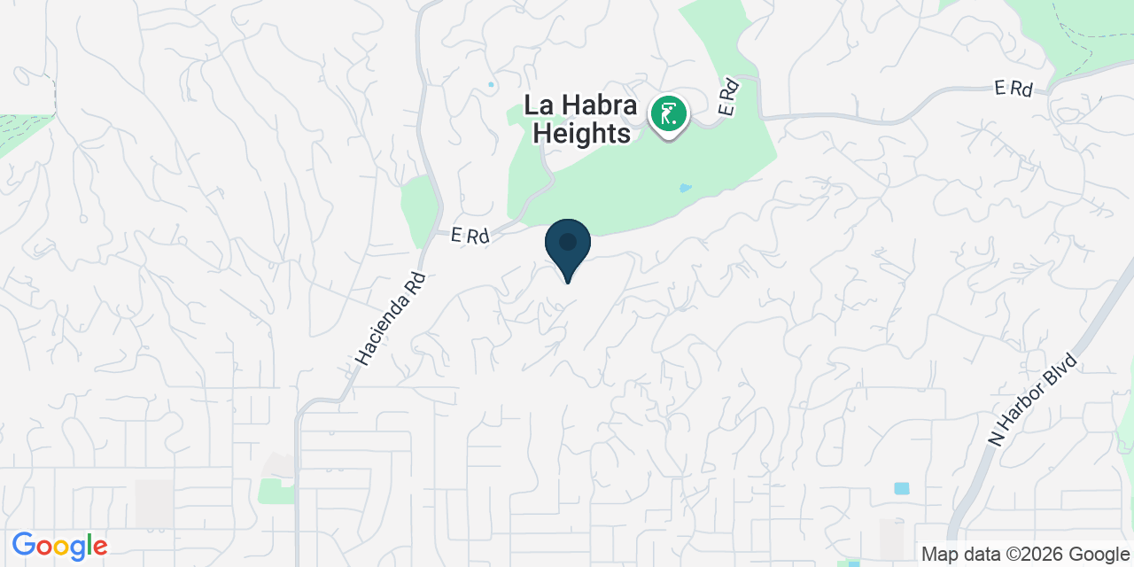 Map showing La Habra Heights, Los Angeles County, CA