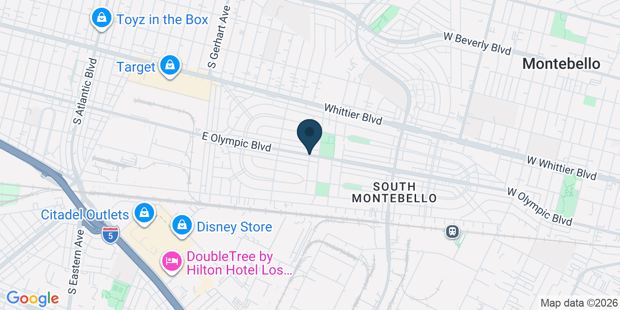 Map showing East Los Angeles, Los Angeles County, CA