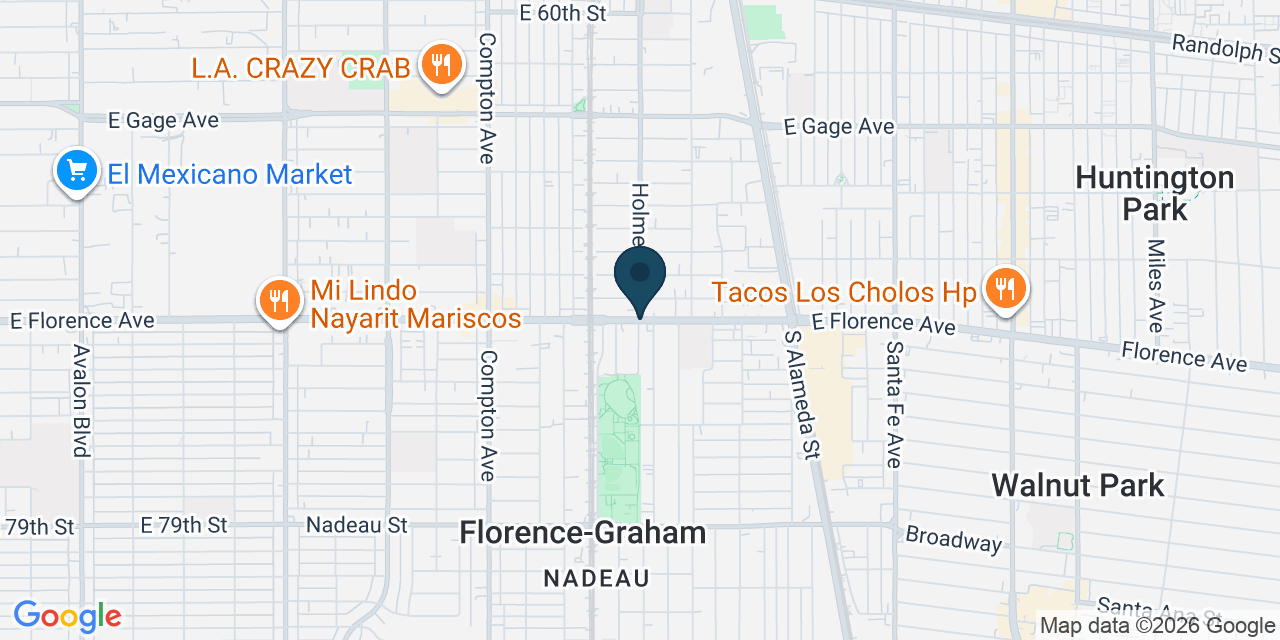 Map showing Florence-Graham, Los Angeles County, CA