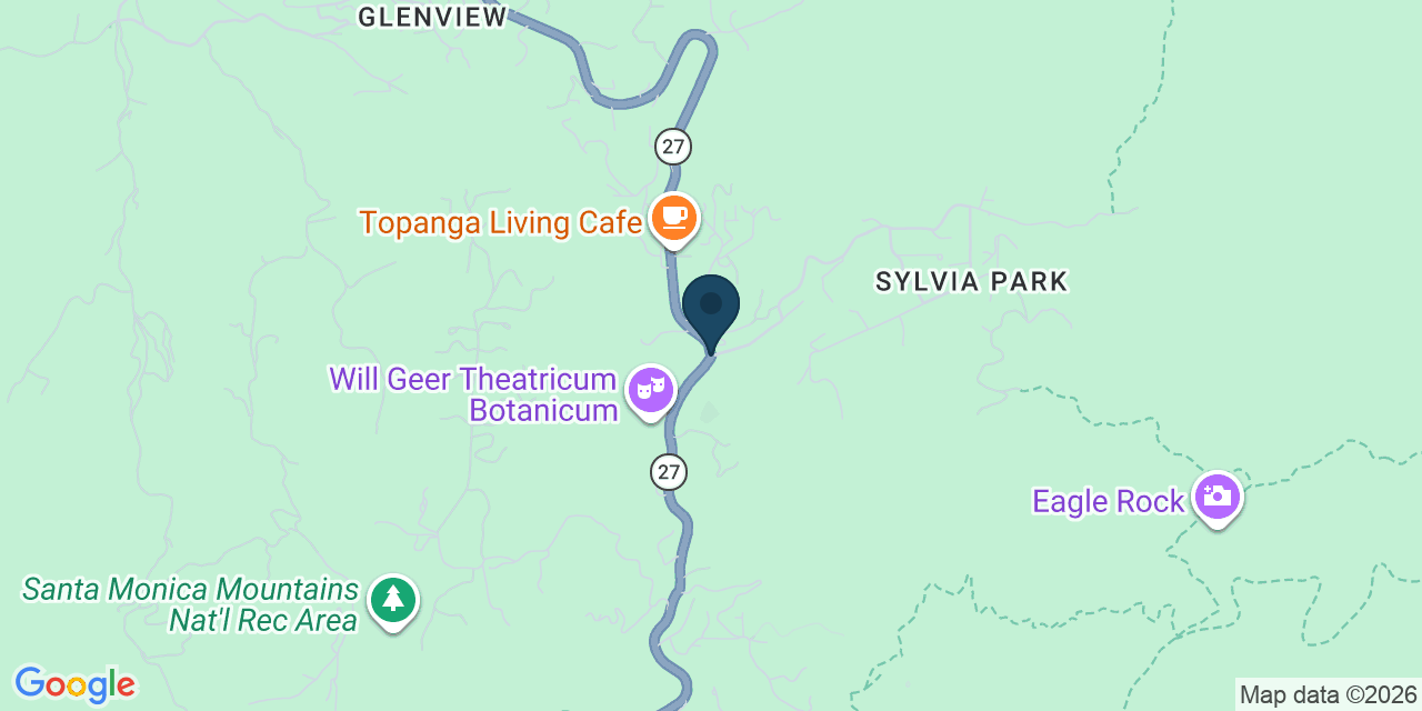 Map showing Topanga, Los Angeles County, CA