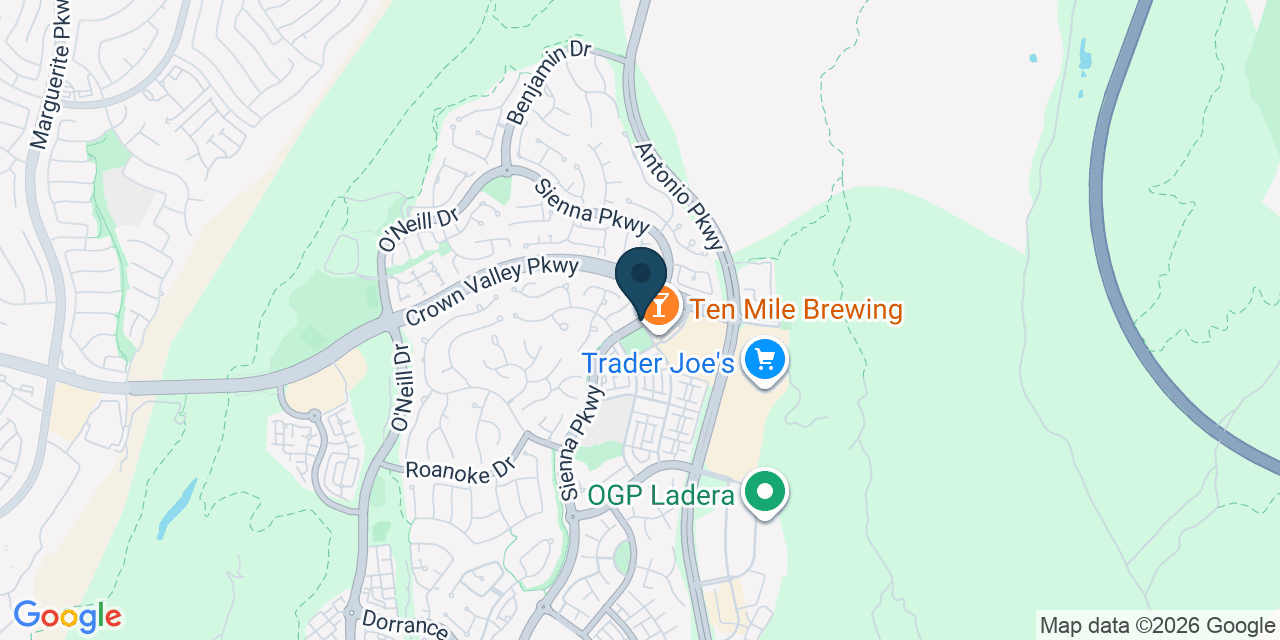 Map showing Ladera Ranch, Orange County, CA