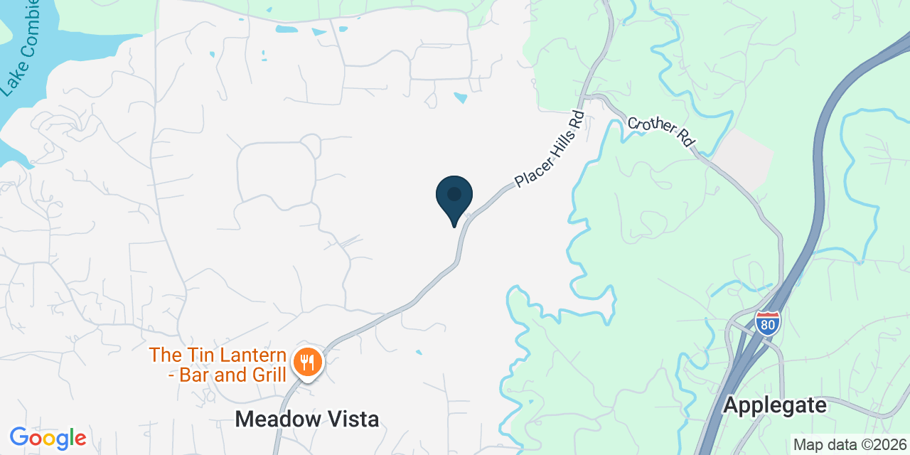 Map showing Meadow Vista, Placer County, CA