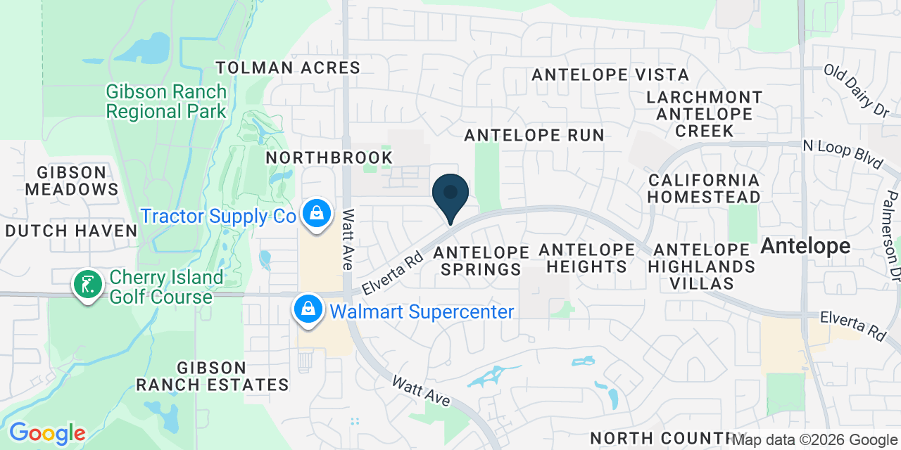 Map showing Antelope, Sacramento County, CA