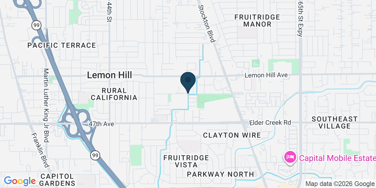 Map showing Lemon Hill, Sacramento County, CA