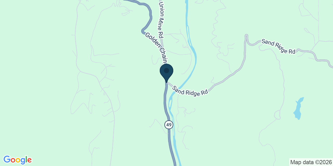 Map showing El Dorado County, CA