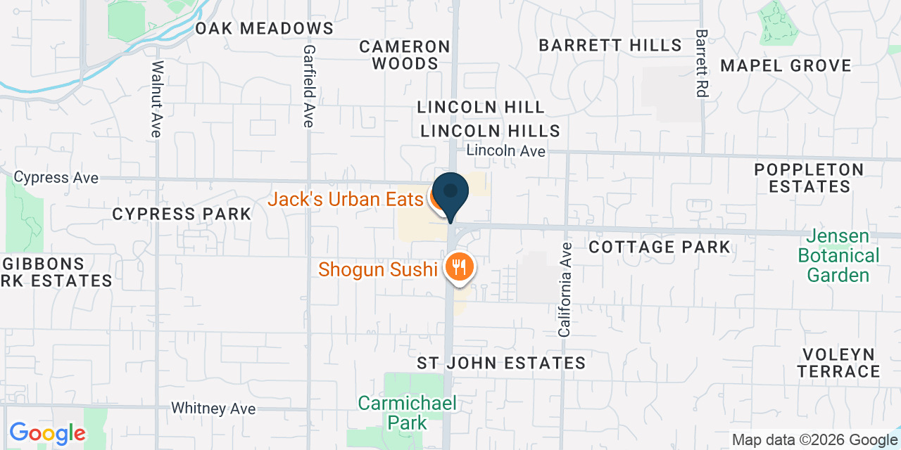 Map showing Carmichael, Sacramento County, CA