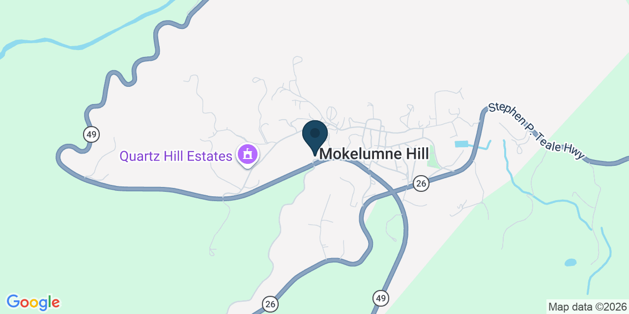 Map showing Mokelumne Hill, Calaveras County, CA