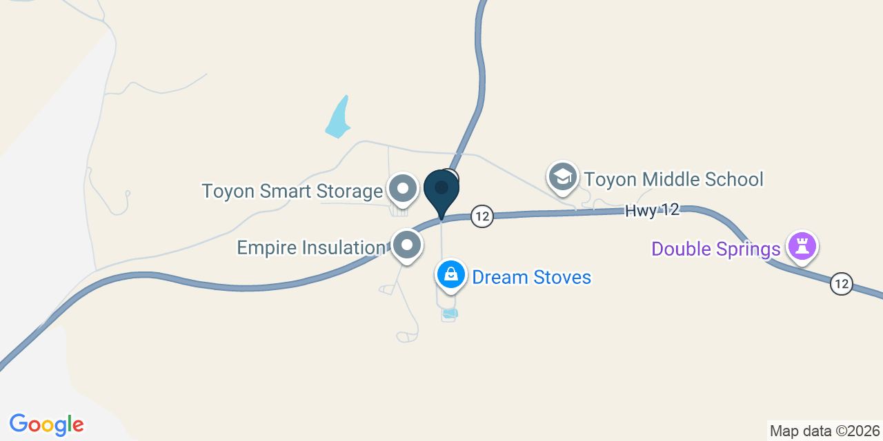 Map showing Calaveras County, CA