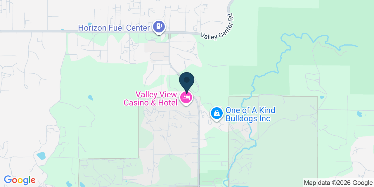 Map showing Valley Center, San Diego County, CA