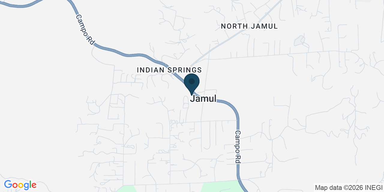 Map showing Jamul, San Diego County, CA