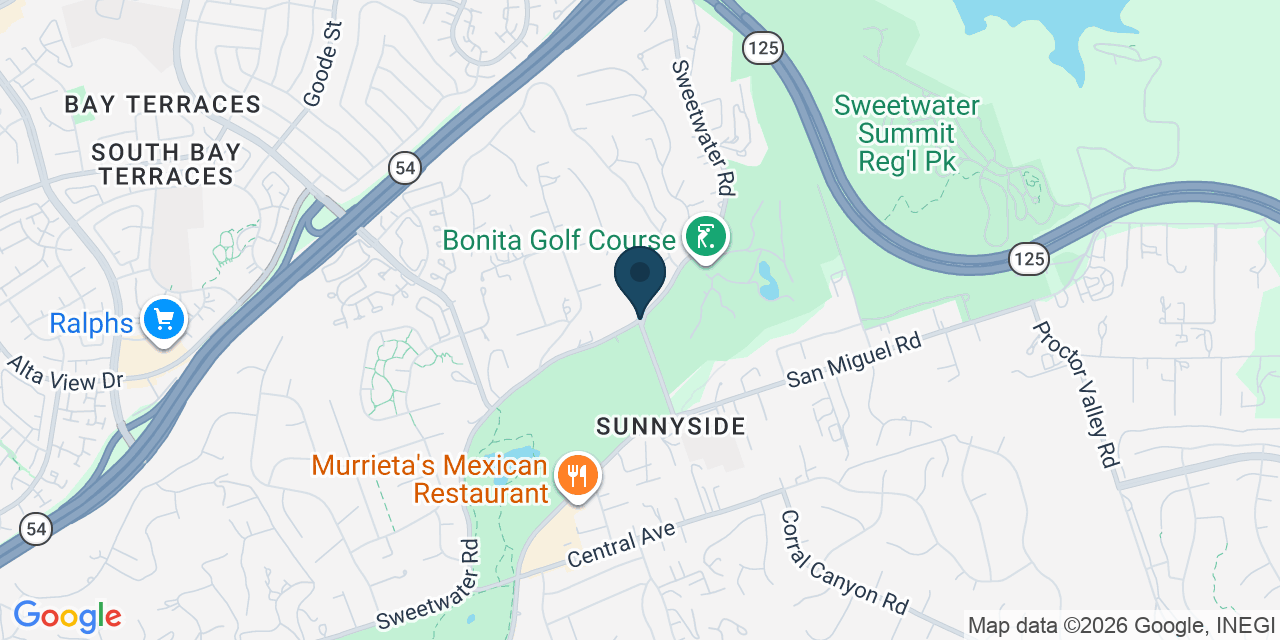 Map showing Bonita, San Diego County, CA