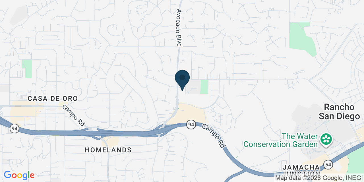 Map showing La Mesa, San Diego County, CA