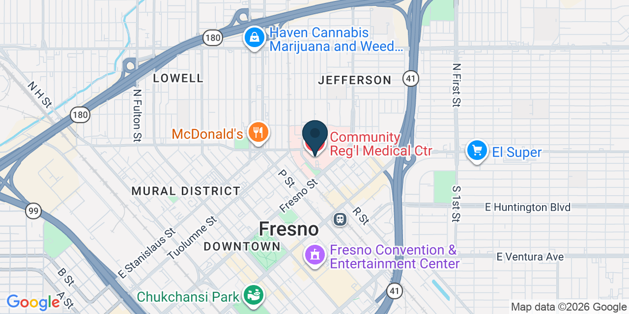 Map showing Fresno, Fresno County, CA