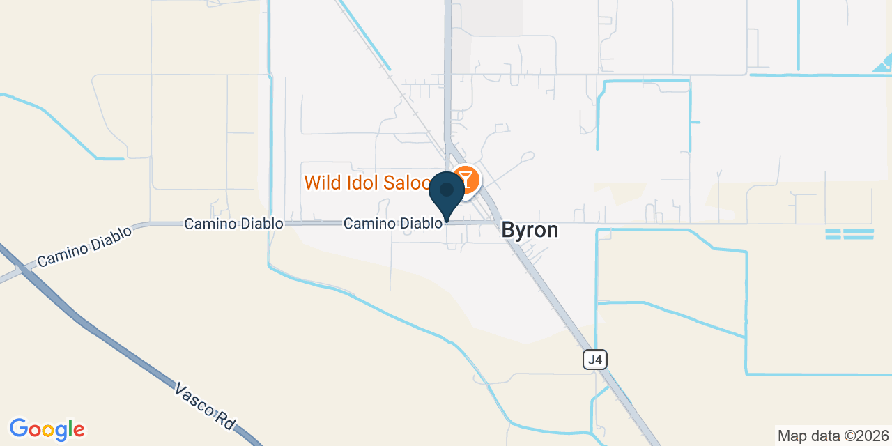 Map showing Byron, Contra Costa County, CA
