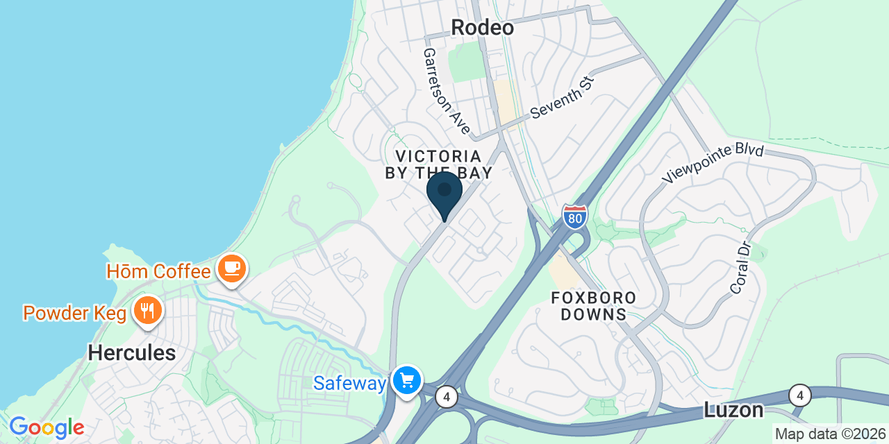 Map showing Hercules, Contra Costa County, CA
