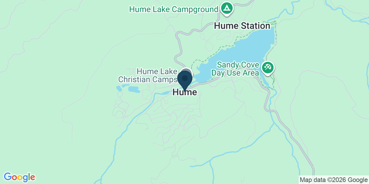 Map showing Hume, Fresno County, CA