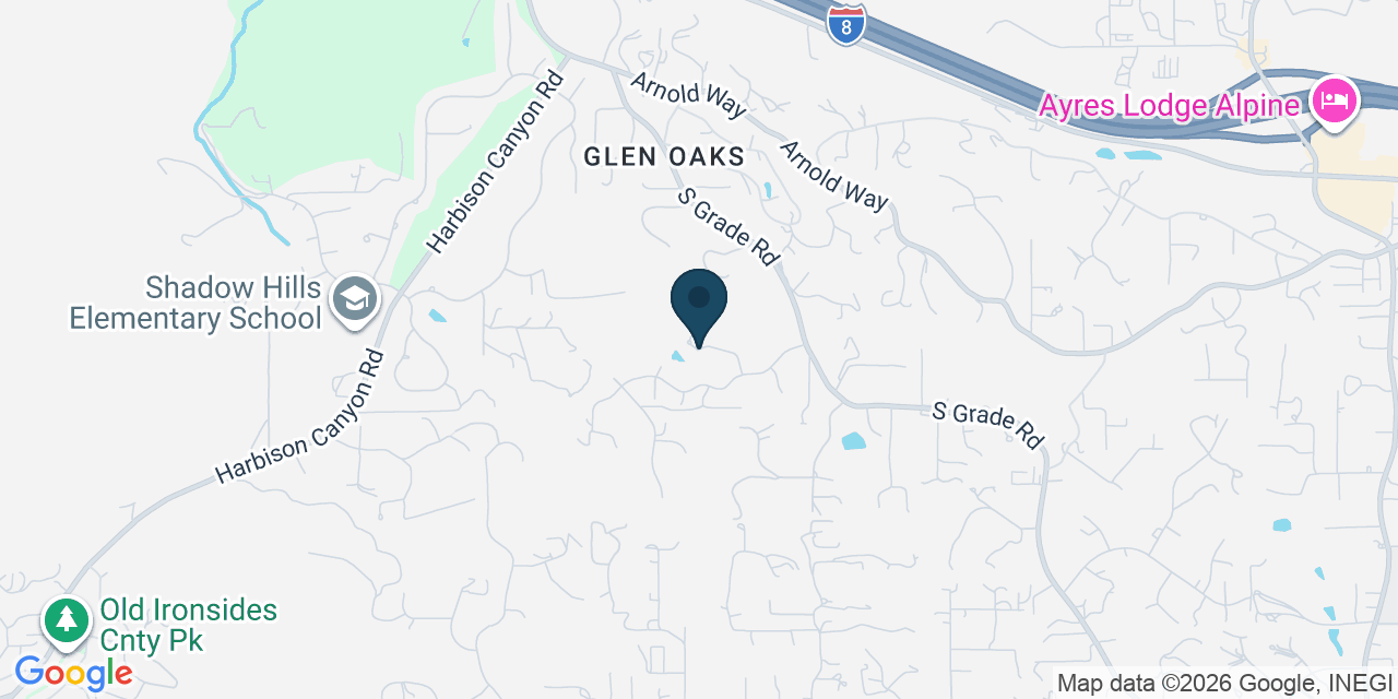 Map showing Alpine, San Diego County, CA