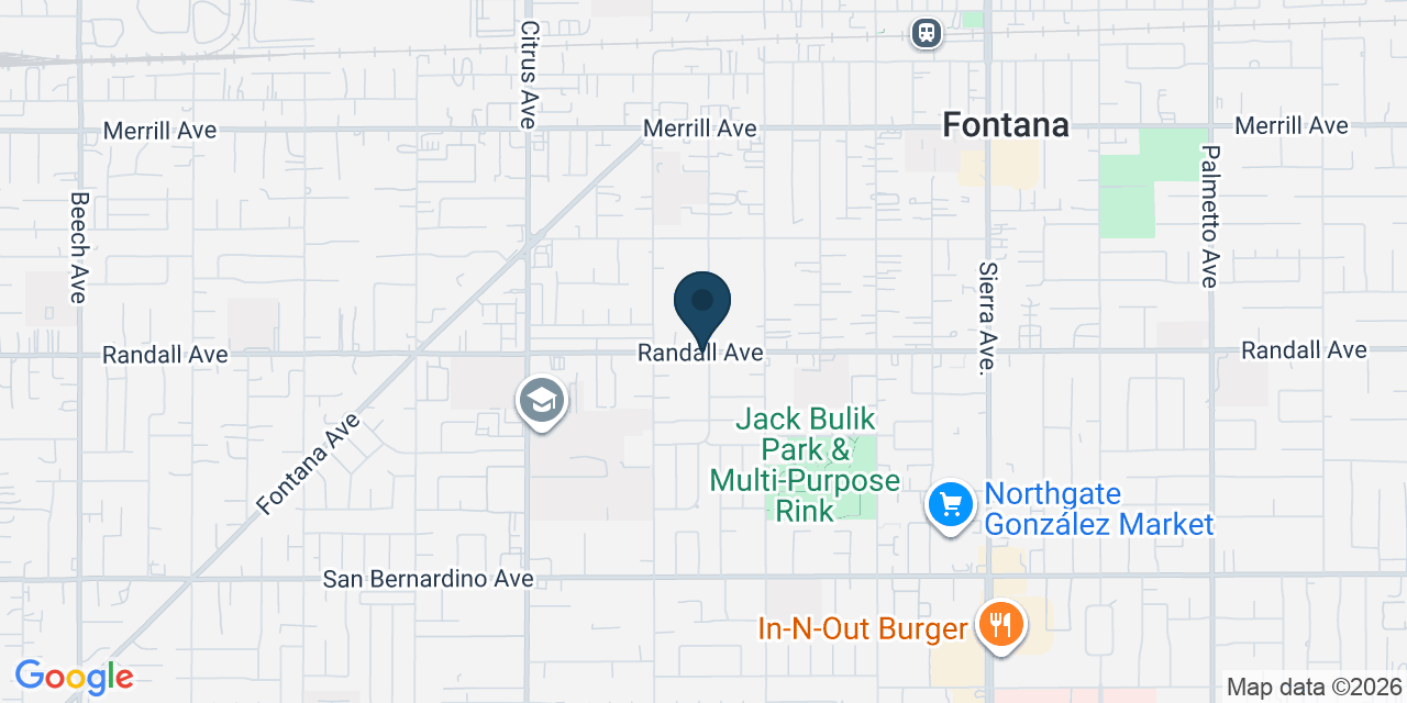 Map showing San Bernardino County, CA