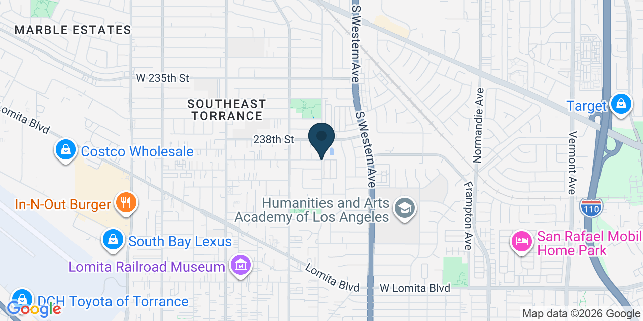 Map showing Los Angeles County, CA